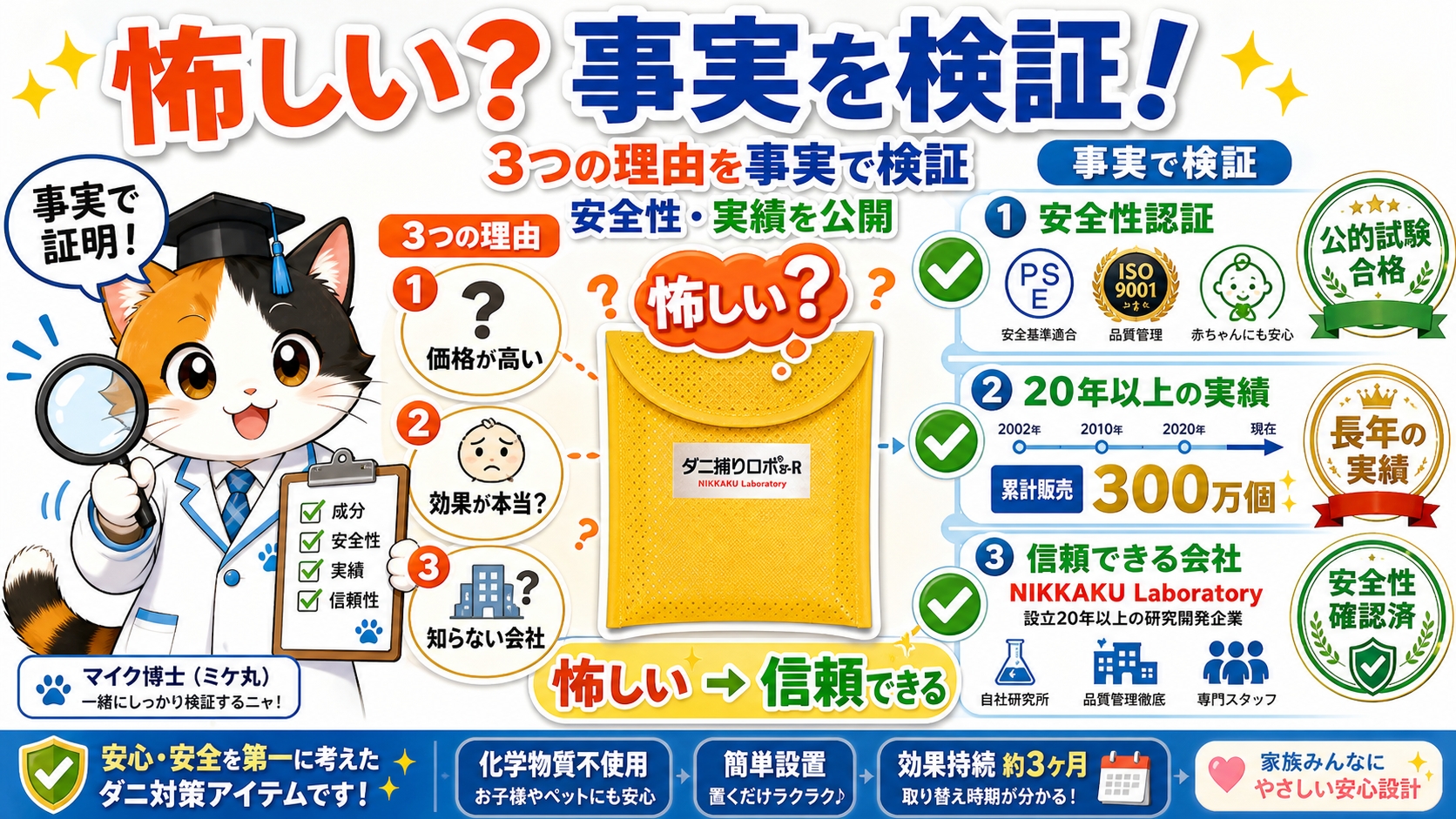 ダニ捕りロボは怪しい？と感じる3つの理由を事実で検証【安全性・実績】