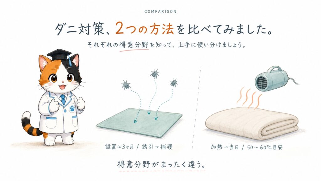 比較表：得意分野がまったく違う